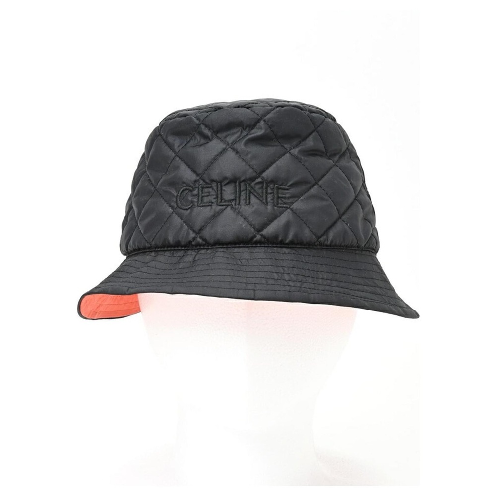 Celine Black Quilted Bucket Hat with COA - Picture 2 of 9